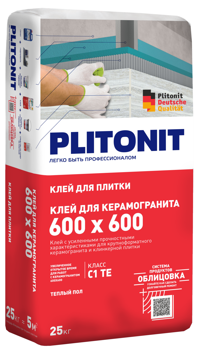 PLITONIT клей для керамогранита 600x600
