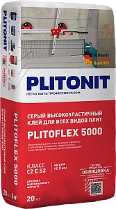 PLITONIT PLITOFLEX 5000 Серый высокоэластичный клей