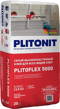 PLITONIT PLITOFLEX 5000 Серый высокоэластичный клей