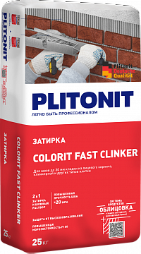 PLITONIT COLORIT FAST CLINKER Затирка для клинкера под пистолет — официальное изображение PLITONIT