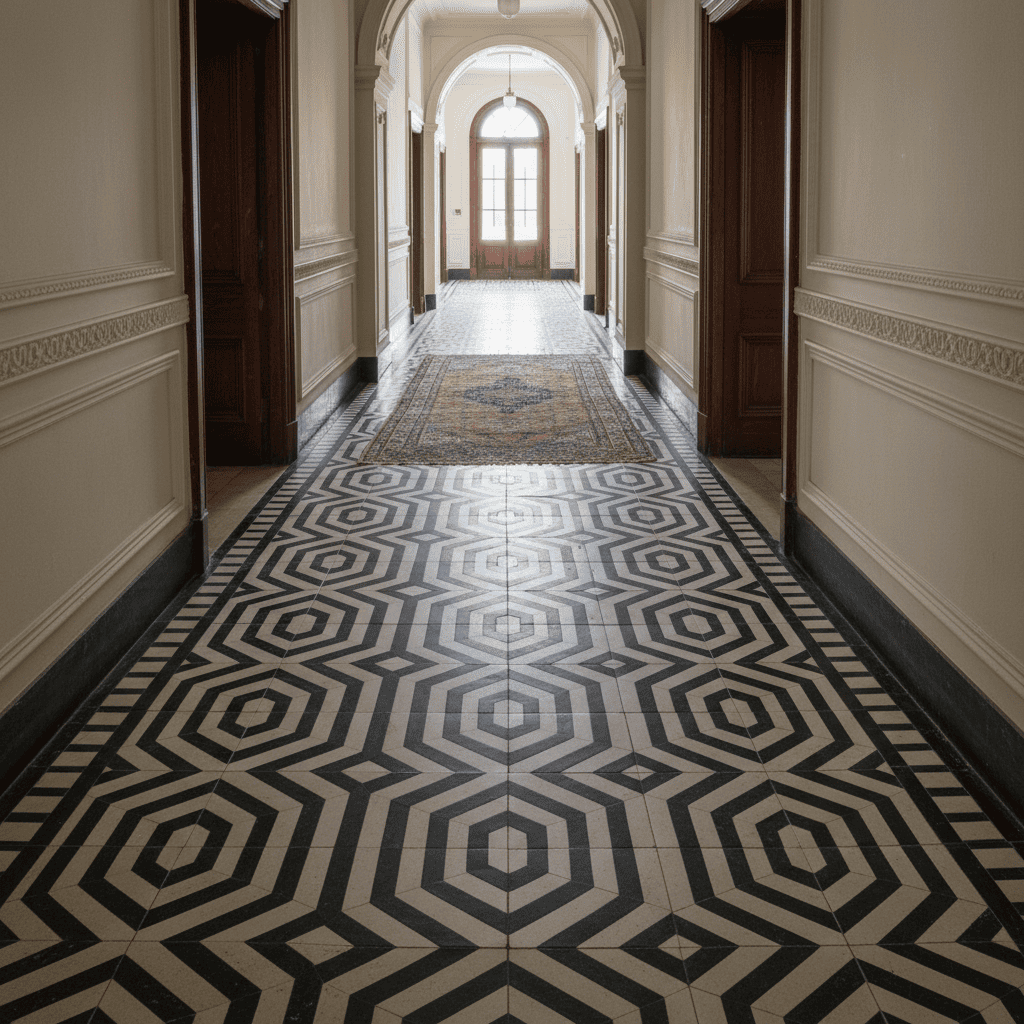 плитка с черной затиркой на полу плитка с черной затиркой на полу