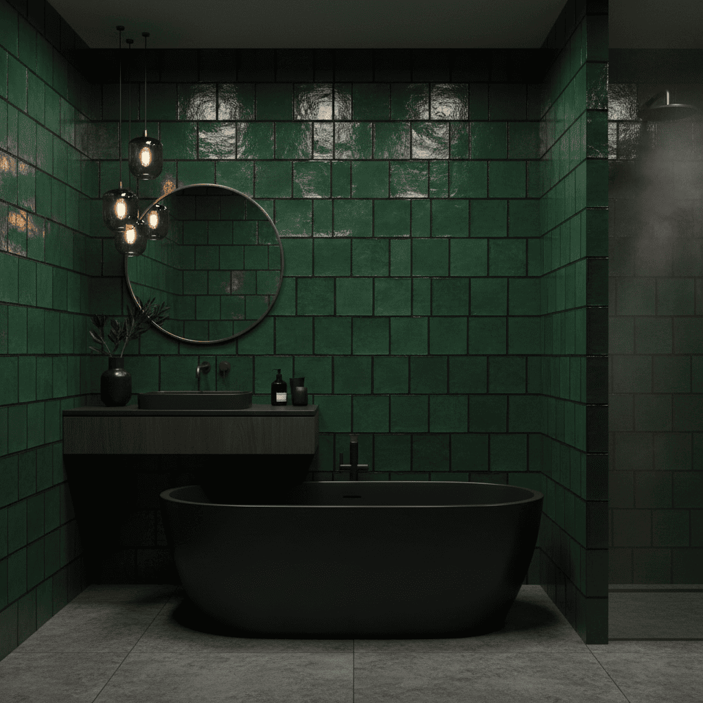 зеленая плитка с черной затиркой зеленая плитка с черной затиркой