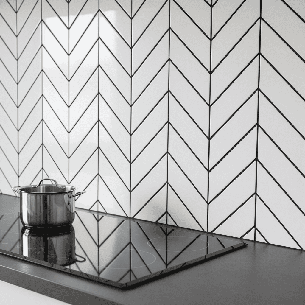 фартук белая плитка черная затирка фартук белая плитка черная затирка